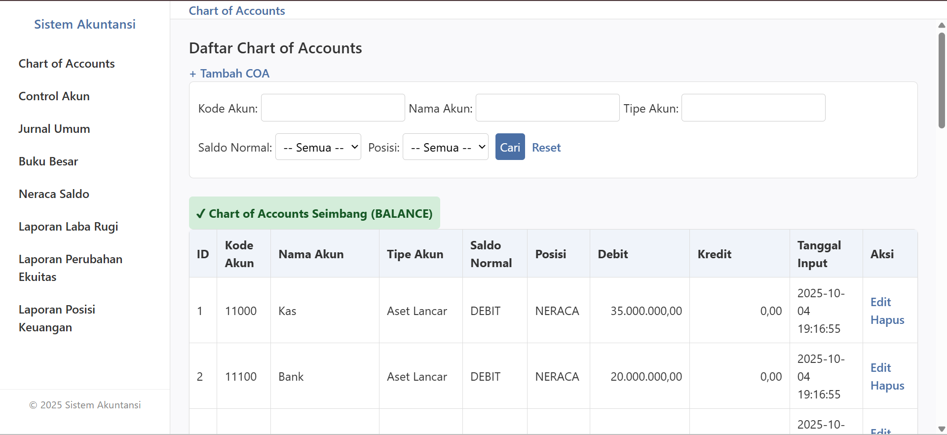 SIAKUN v2 — Sistem Akuntansi Dinamis screenshot
